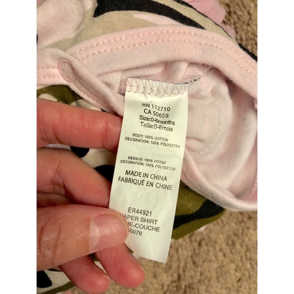 Ella Jackson baby girl camo tutu bodysuit Size 0-6 - Picture 5 of 5